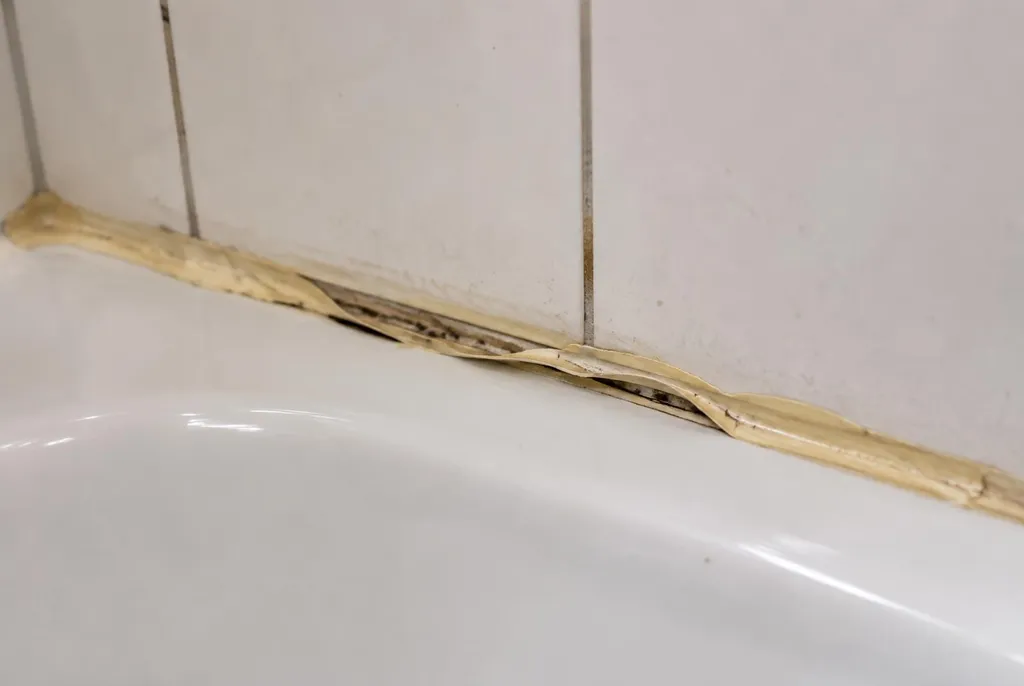 Kitbedrijf Noordwijk – loslatende kit naast het bad